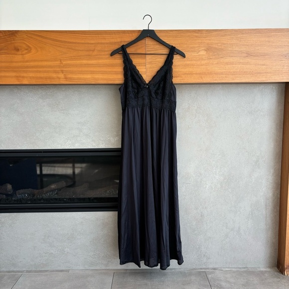 Vintage Shadowline Intimates Set Robe Lace & Dress Nightgown, Size L - Picture 10 of 15